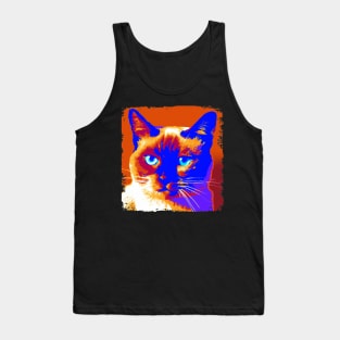 Snowshoe Pop Art - Cat Lover Gift Tank Top